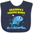thumbnail image 3 of Inktastic Grandpa's Fishing Buddy (blue) Boys or Girls Baby Bib, 3 of 4