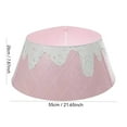thumbnail image 2 of Christmas Tree Collar 21.65" Diameter Fabric Stand Band for Artificial & Natural TreesTree Skirt AlternativeCollapsible for Holiday Christmas Indoor Home Decor,Pink, 2 of 6