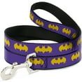thumbnail image 1 of DC Comics Pet Leash, Dog Leash, Batman Signal Purple Yellow, 4 Feet Long 1.5 Inch Wide, 1 of 4