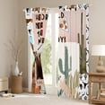 thumbnail image 3 of Homewish Rustic Highland Cattle Black Out Curtains,Country Western Cowgirl Curtains Pack of 2 (42x63 Each),Retro Bull Skull Bedroom Curtains For Boys Girls,Breathable Home Decor, 3 of 6