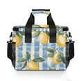 thumbnail image 7 of FORMRS Insulated Cooler Bag 24 Cans Capacity Soft Leakproof Lunch Box with Side Pockets, Retro Lemon Leaves, 7 of 7