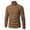 Khaki, variant on JTieacloth Mens Slim Fit Knitted Sweater Male Long Sleeved High Neck Thick Needle Knitted Pullover Solid Color Sweater Warm Knit Sweater(Black)