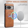 thumbnail image 2 of Magnetic Phone Case for Google Pixel 8, Classic Business Shockproof Protective Compatible with MagSafe Charging PU Leather Back Case for Men Women for Google Pixel 8 - Brown, 2 of 7