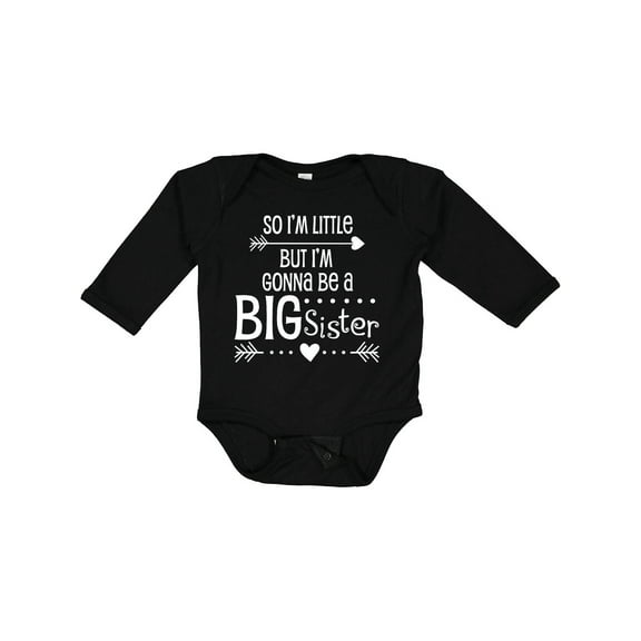 Inktastic So I'm Little, but I'm Gonna Be a Big Sister Girls Long Sleeve Baby Bodysuit