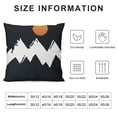 thumbnail image 5 of YINGXI Throw Pillow Cushion Cover, Lettering Hand Drawn Simple Mountains Nature Theme, Decorative Square Accent Pillow Case, Black White 22x22in, 5 of 5