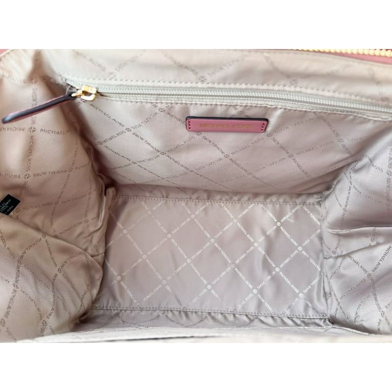 Michael Kors Large Leather Satchel Shoulder Crossbody Purse Bag Handbag  Pink MK
