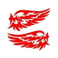 thumbnail image 2 of Walbest 2Pcs Car Sticker, Red Feather PET Self-Adhesive Rearview Mirror Car Auto Sticker Decor Decals Universal, 2 of 7