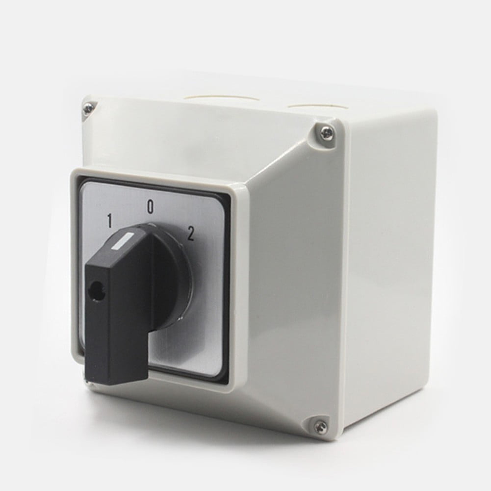 Enclosed changeover switch 380V 32A 3 Position 12 Terminals Universal  Rotary Cam