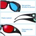 thumbnail image 3 of gafas 3D para películas en 3D, gafas de visión 3D rojas y azules, gafas anaglifas, 3 of 7