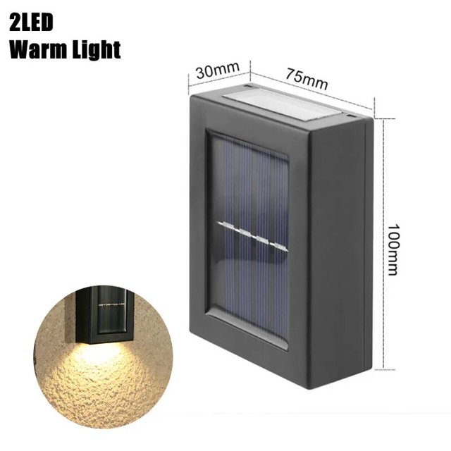 Luz LED Solar inteligente para exteriores, lámparas de pared alimentadas por energía Solar, candelabro para decoración de vallas, lámpara Solar para jardín, 1 a 8 unidades