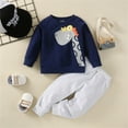 thumbnail image 2 of Gerichy Baby Boys Fall Winter Outfits, Baby Boy Outfits Toddler Baby Boy Girl Toddler Baby Boys Long Sleeve Cute CArtoon Animals Sweatshirt Blouse Tops Solid Trousers Pants Outfit Set 2PCS Clothes, 2 of 6
