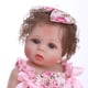 thumbnail image 3 of Muñeca Reborn Decdeal con lazo floral y Ojos azules 18,5 pulgadas, 3 of 7