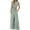Mint Green, variant on Women 2 Piece Outfits V Neck Sleeveless Tank Crop Top and High Waist Trousers Going Out Summer Loose Wide Leg Pants Casual Elegant Party Costumes Lounge Sets
