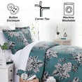 thumbnail image 4 of Southshore Fine Living, Inc. Cotton Duvet Cover Set Queen, 300 Thread Count Sateen, Floral Green, 4 of 8