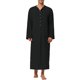 thumbnail image 2 of CAMISA DE NOCHE CHIC INSPIRE para Hombres de Algodón, Color Sólido, Cierre de Botón, 2 Bolsillos, Talla 2XL, Negro, 2 of 6