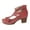 Wine, variant on IUJSOY Sandals for Women 2025 Fashion Hollow out Gladiator Sandals Platform Heels Zipper Booties