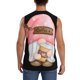 thumbnail image 4 of Fotbe Coffee Gnome (1) Men's Camiseta sin Mangas Estampada para Hombres, Playera Casual para Gimnasio, Entrenamiento, Playa-Small, 4 of 7