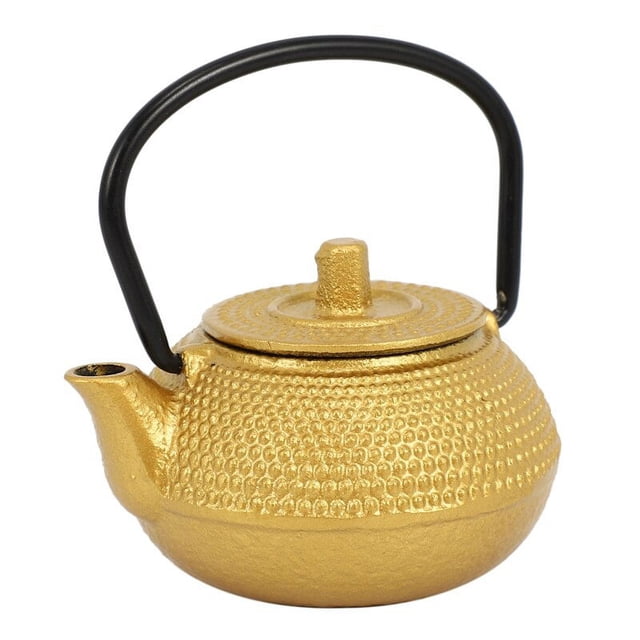 Mini Estilo Japonés Tetera de Hierro Fundido Botella de Hierro Tetera Pequeña Tetera 50 Ml, Fácil de Llevar