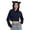 Navy, variant on Women's Cat Ears Hoodies Cropped Hooded Sweatshirt Casual Plus Fleece Solid Long Sleeves Pullover Top Personality Sweatshirts Drawstring Hooded Cute Outfit