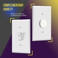 thumbnail image 3 of ENERLITES Light Switch Cover Plate, Toggle Wall Plate Cover, Size 1-Gang 4.50" x 2.76", Unbreakable Polycarbonate Thermoplastic, 8811-W-10PCS, White (10 Pack), 3 of 7