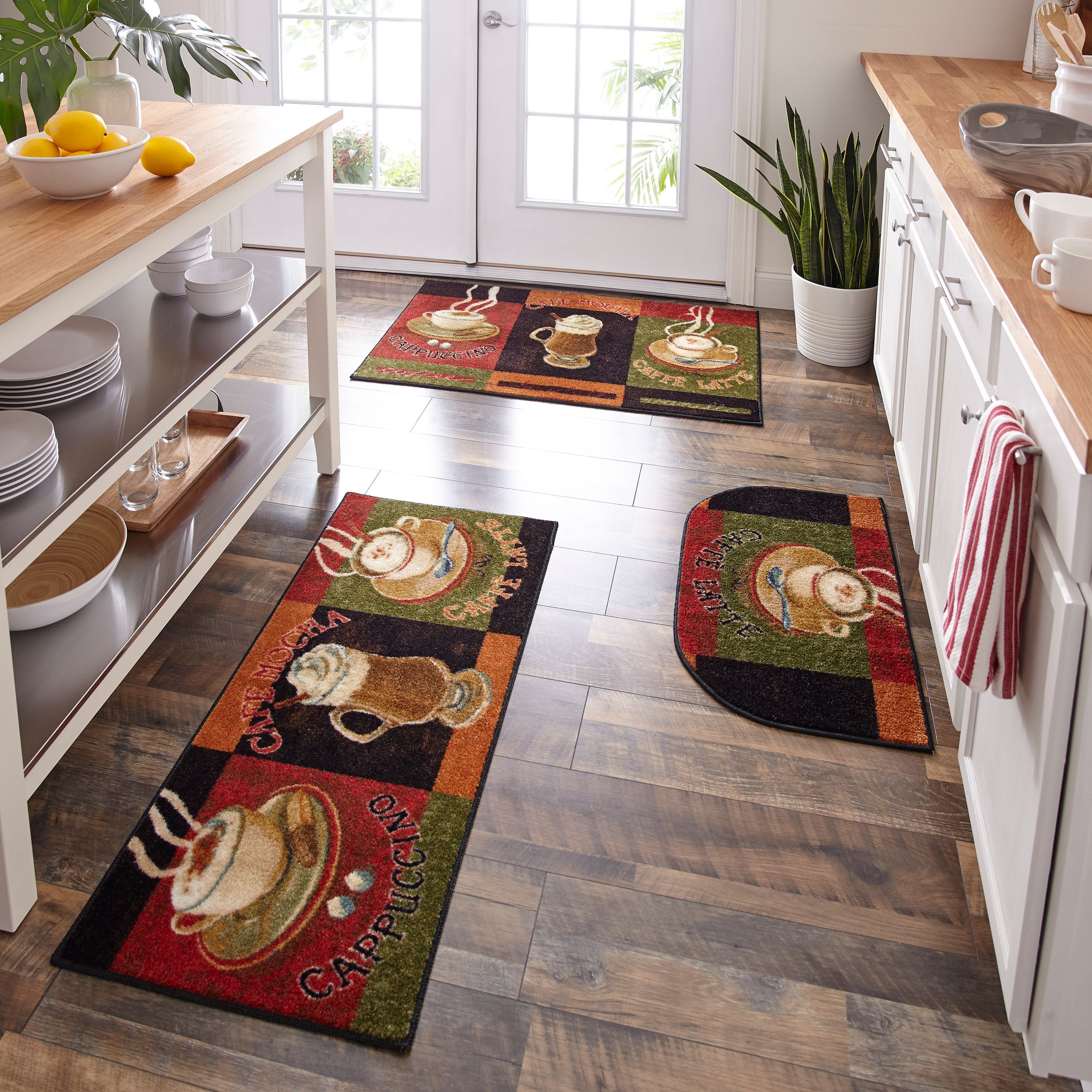 Mohawk Home New Wave Caffe Latte Primary Kitchen Mat, Set of 3, Multiple Sizes