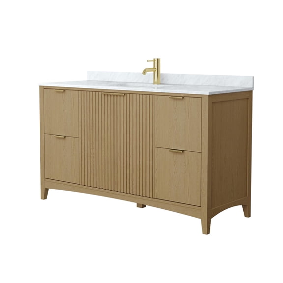 Wyndham Collection WCF919160SNGCMUNSMXX Palmilla 60" Free Standing Single Basin Vanity Set