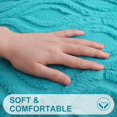 thumbnail image 2 of Fall Throw Pillow Covers 16x16 Inch Set of 2, Soft Plush Decorative Faux Fur Turquoise Solid Couch Pillow Covers, Accent Farmhouse Neutral Square Euro Pillow Cases for Sofa Bed Living Room, 2 of 9