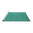 thumbnail image 2 of Ahgly Company Machine Washable Indoor Rectangle Oriental Turquoise Blue Industrial Area Rugs, 2' x 5', 2 of 4
