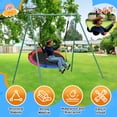 thumbnail image 4 of PRINIC A Frame Swing Stand Heavy Duty Sturdy Metal Frame Large Size with Ground Anchored All Weather Usage for Backyard, 71" Height Holds Up to 550lbs (Swing NOT Included), 4 of 10