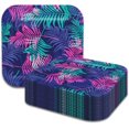 thumbnail image 4 of SOLAS Biodegradable & Fully Compostable Navy Tropical Plates | Beautifully Designed Stylish Eco Friendly Disposable Tropical Party Plates | Pack of 20 | 9 Inch Tropical Paper Plates (Navy Leaf), 4 of 4