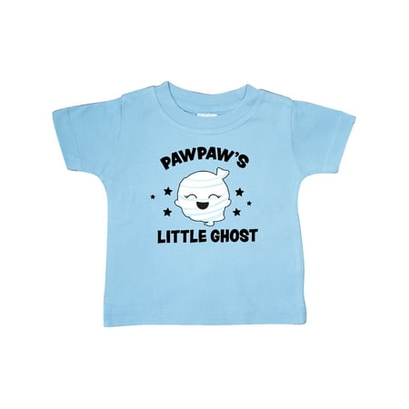 

Inktastic Cute Pawpaw s Little Ghost with Stars Gift Baby Girl T-Shirt
