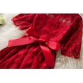 thumbnail image 5 of Larisalt Dresses For Girl,Girls Long Sleeve Velvet Casual Christmas Holiday Shiny Party Dress Red, 5 of 5