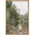 thumbnail image 2 of PixonSign Framed Wall Art Green Forest Tree River Landscape Floral/Botanical Nature Wilderness Artwork Vintage Oil Paintings Modern Scenery Canvas Prints Colorful for Rooms - 16"x24" Natural, 2 of 5