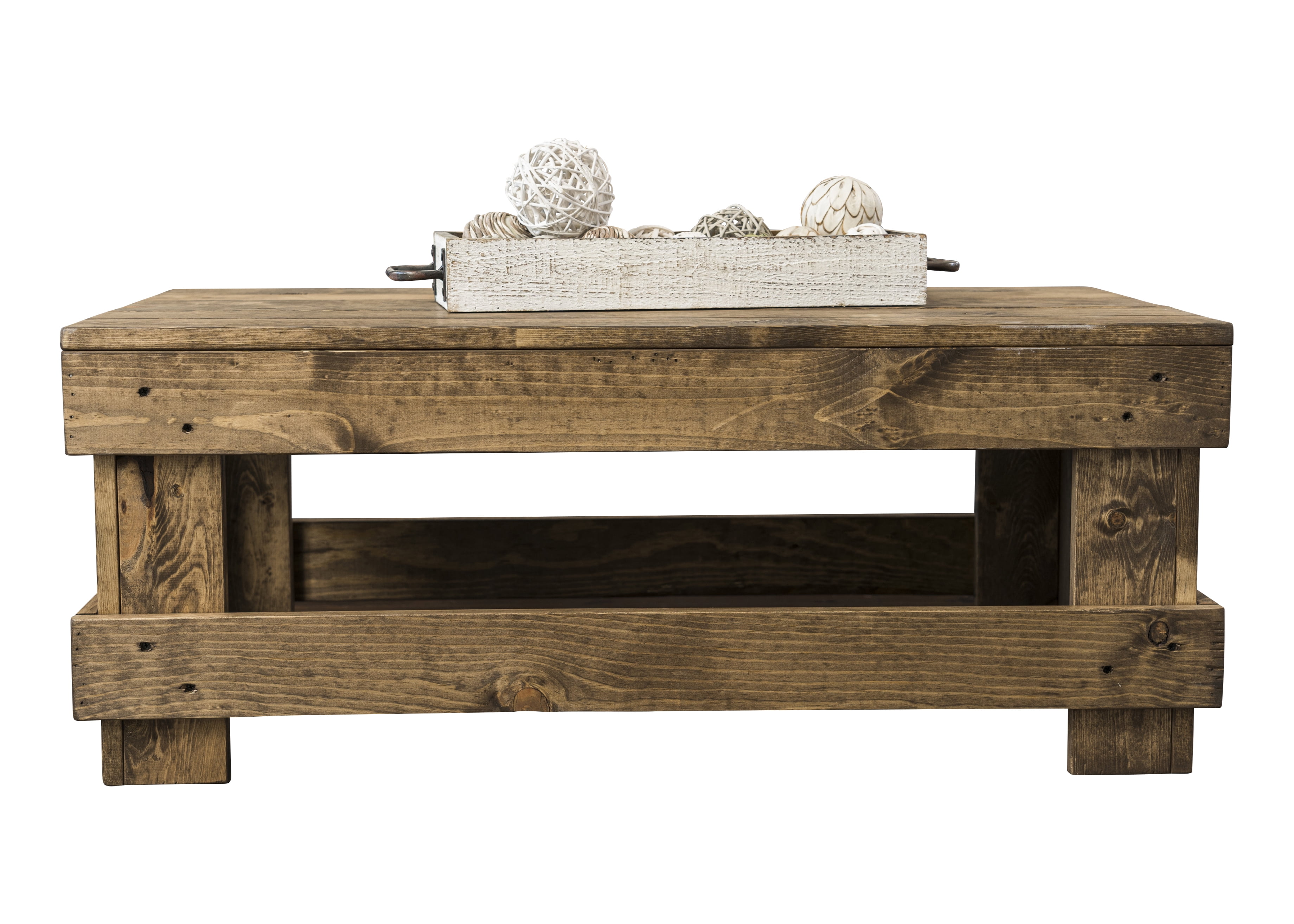 del hutson designs landmark pine solid wood farmhouse coffee table