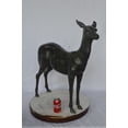 thumbnail image 3 of Nifao Doe - Baby Deer Green patina Bronze Statue – Home Decor Sculpture, 30"L x 8"W x 31"H, 3 of 9