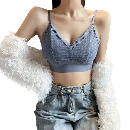 

Women Casual Spring Summer Solid Color Lace Beauty Back Camisole Without Steel Ring Inner Vest Romantic Lingerie