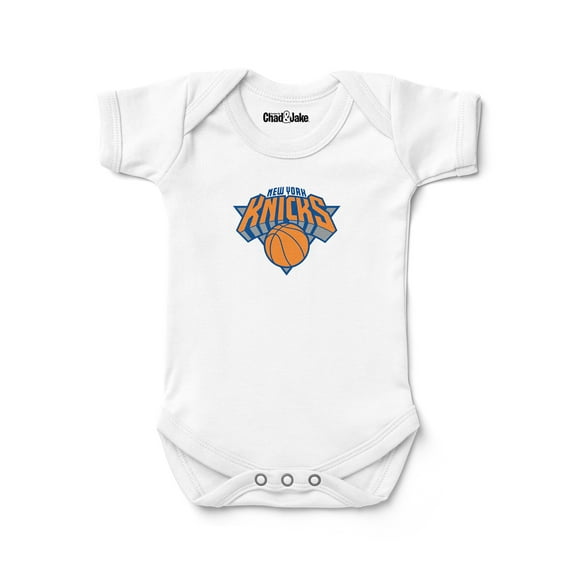 Newborn & Infant Chad & Jake  White New York Knicks Logo Bodysuit