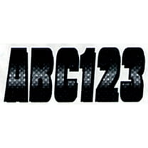 Hardline Boat Lettering Registration Kit 3 in. - 300 Chrome/Black