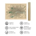 thumbnail image 4 of HISTORIX 1853 London England Map Vintage Poster Wall Art Print, 24 x 36 Inch, 4 of 8