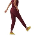 thumbnail image 2 of Mediclo Women's Medical Scrub Pants - Catalina 7 Pockets Elastic Drawstring Waist Eco Friendly Sustainable FYSEL Fabric Tapered Leg Jogger Workwear Burgundy FB2060RBGD06 M, 2 of 7