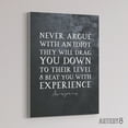 thumbnail image 2 of Inspirational Quote Never Argue Mark Twain Canvas Wall Art Print 24X32", 2 of 4
