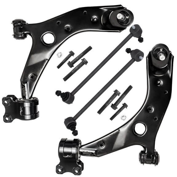 Detroit Axle - Front 4pc Control Arms Kit for 07-09 Mazda 3 2007 2008 2009, 2 Lower Control Arms w/Ball Joints 2 Sway Bar Links Replacement