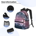 thumbnail image 5 of Vsdgher Boat Lighthouse Storm Waves Print Unisex Large Capacity Bookbag Schoolbag Casual Daypack for High School/College/Teens/Travel/Work, 5 of 8