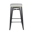 thumbnail image 3 of Pemberly Row Modern 27.5" Metal Counter Stool in Gray (Set of 4), 3 of 4