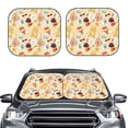 thumbnail image 6 of Lsque Summer Travel 2 PCS Windshield Sun Shade | CarFoldable Window Covers | Car Accessories Reflect UV for Universal Cars SUV Truck | Medium, 6 of 7