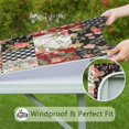 thumbnail image 6 of Pioneer Flower Floral Print Pattern Square Fitted Tablecloth with Elastic Edge,Square Table Cover,Washable Elastic Table Cover for Home Kitchen Party Decor 34"x34", 6 of 6