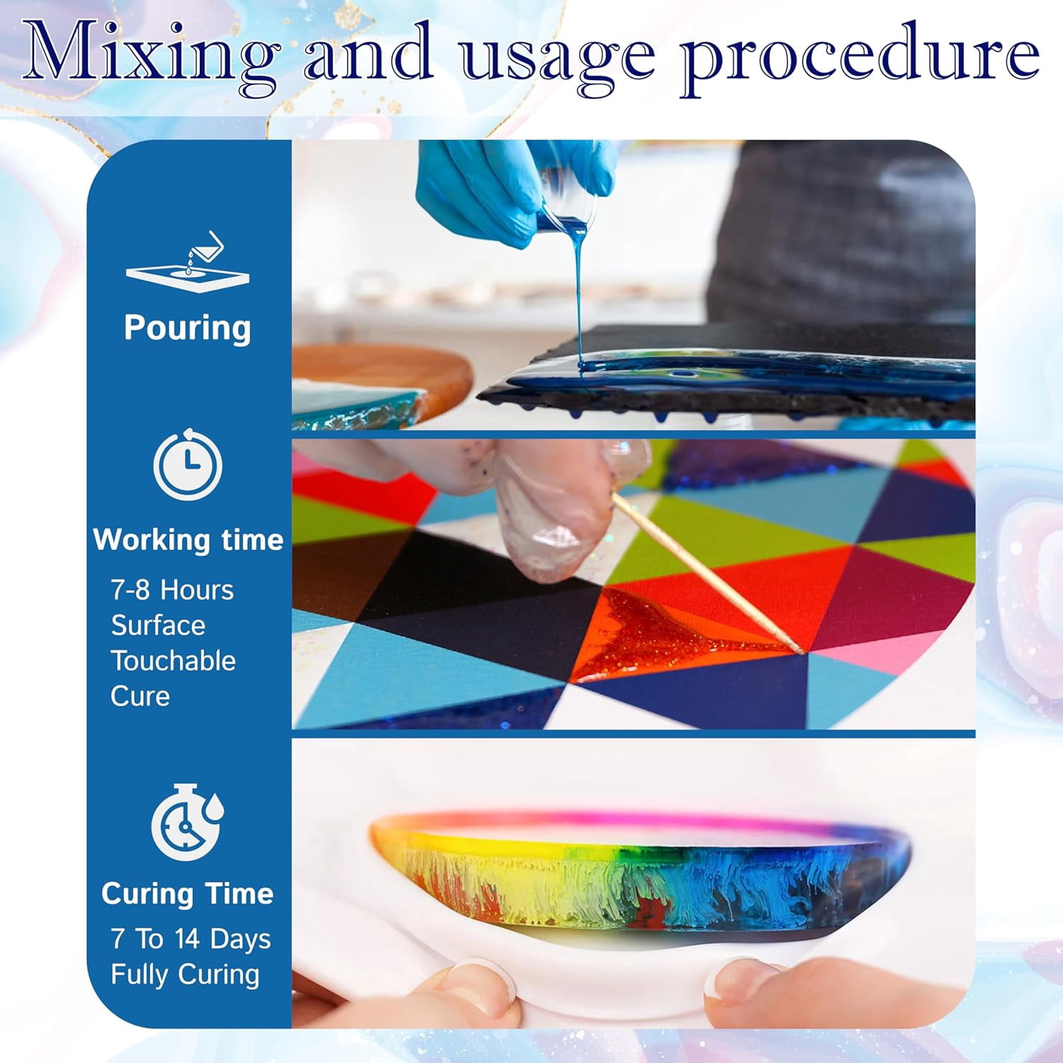 2 Quart (50 Oz Epoxy + 25 Oz Hardener) - Art Epoxy Resin - Liquid Glass Epoxy for Tabletops, Countertops, Jewelry, Crafts, Art & More