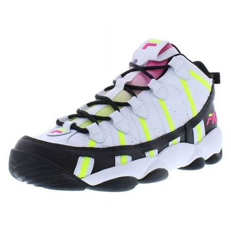 Fila Stackhouse Spaghetti Mens Shoes Size 10, Color: White/Black/Safety Yellow