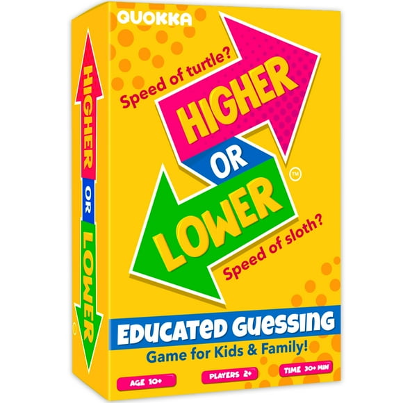 Juego de mesa QUOKKA Higher or Lower Guess Fun Questions Kids+2