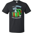 thumbnail image 3 of Inktastic I Want a Dinosaur for Christmas in Green and Red Gift Box T-Shirt, 3 of 5